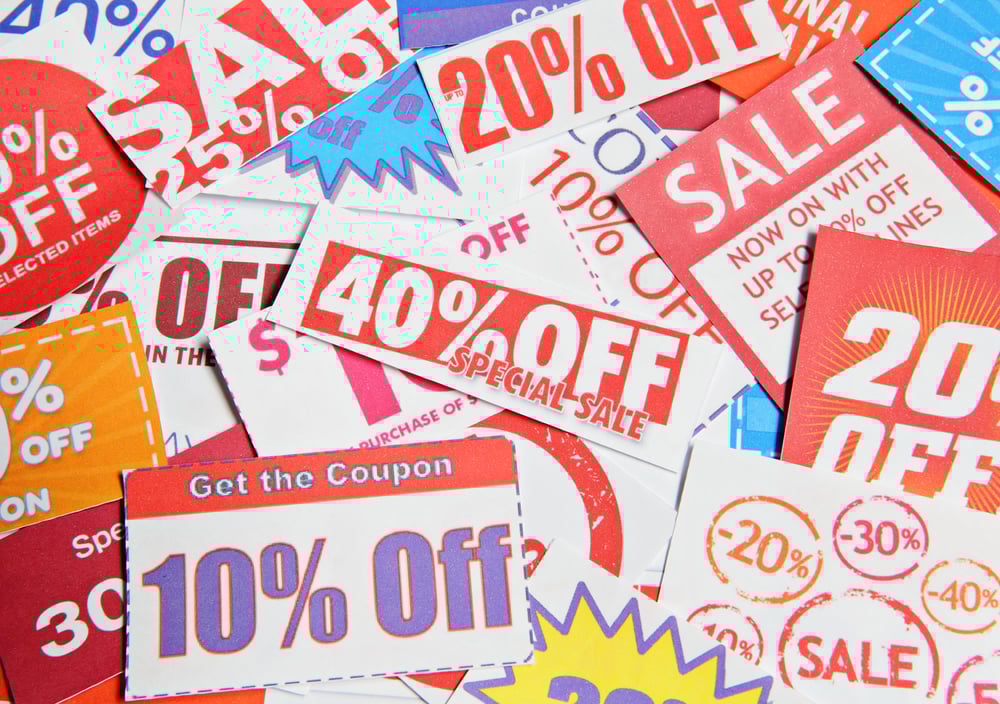 Stack of coupons