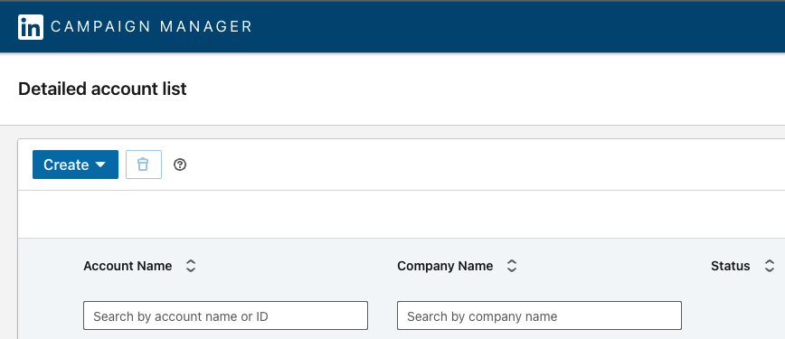 Image showing screenshot of LinkedIn Campaign Manager
